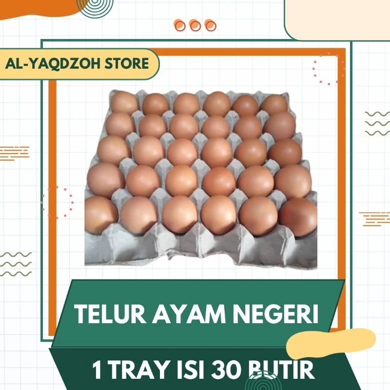

wadistroalip Telur Ayam Negeri 1 Tray isi 30 Butir