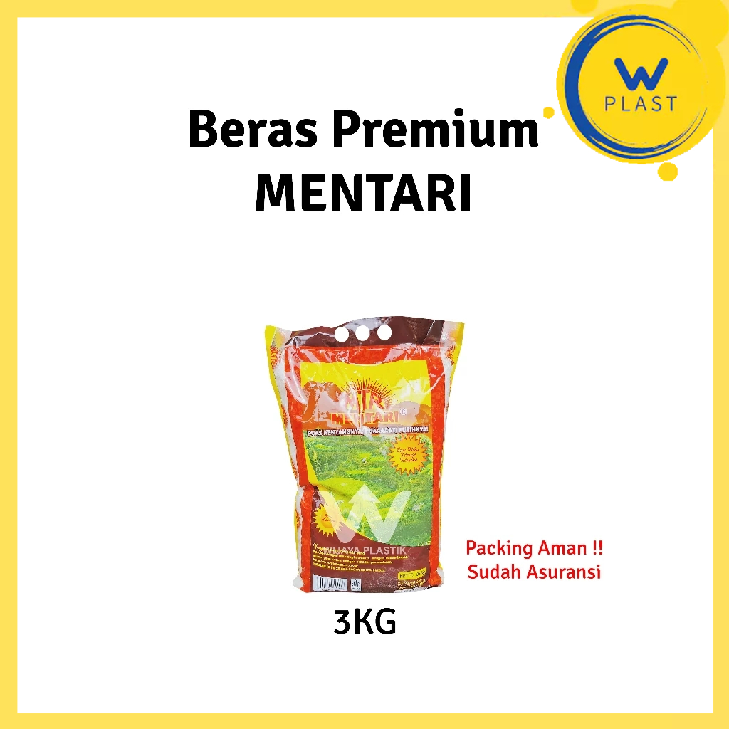 

Beras Premium MENTARI 3KG & 5KG @SAK | 3 5 KG pulen kadaluarsa lama putih bersih terjamin bpom murah ekonomis kecil karung Sak