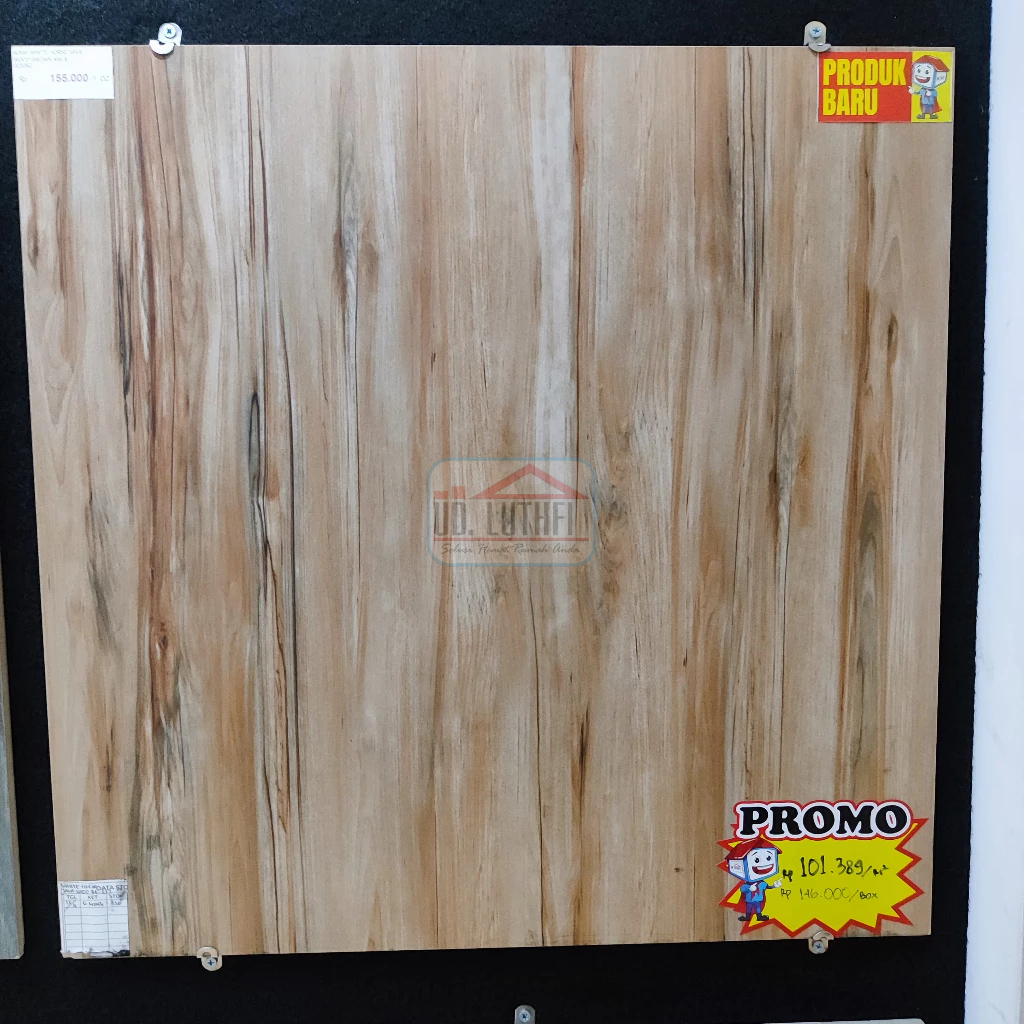 Granit Lantai Dinding Motif Kayu Matt 60x60 White Horse Borneo Brown - Granit Motif Kayu Jepara