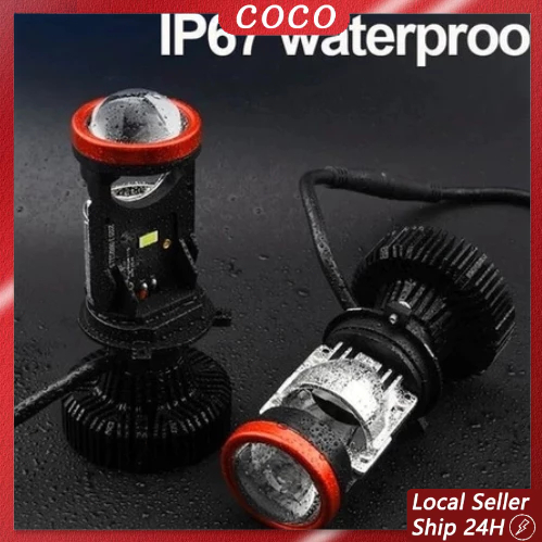 Y7D LAMPU LED MOBIL MOTOR H4 MINI PROJEKTOR PROJIE Y7D ORIGINAL SUPER TERANG
