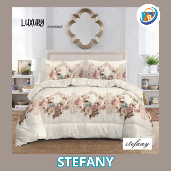 Bedcover 1 Set Sprei Lengkap Motiv Stefany New Katalog BeSTAR Sarung Bantal/Guling Free Tas Bedcover