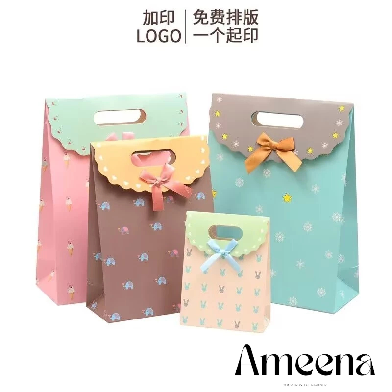 

Paperbag Flip Tutup Perekat Velcro Warna Pastel 12x16x7 19x26x9 cm