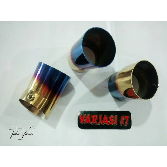 Corong Knalpot Stainless Blue