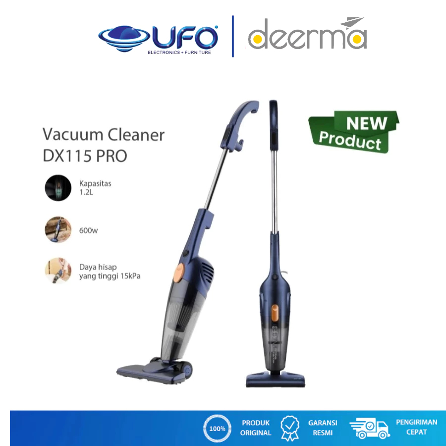 Deerma DX115 Pro Portable Handheld Vacuum Cleaner 15000Pa 1.2L Biru
