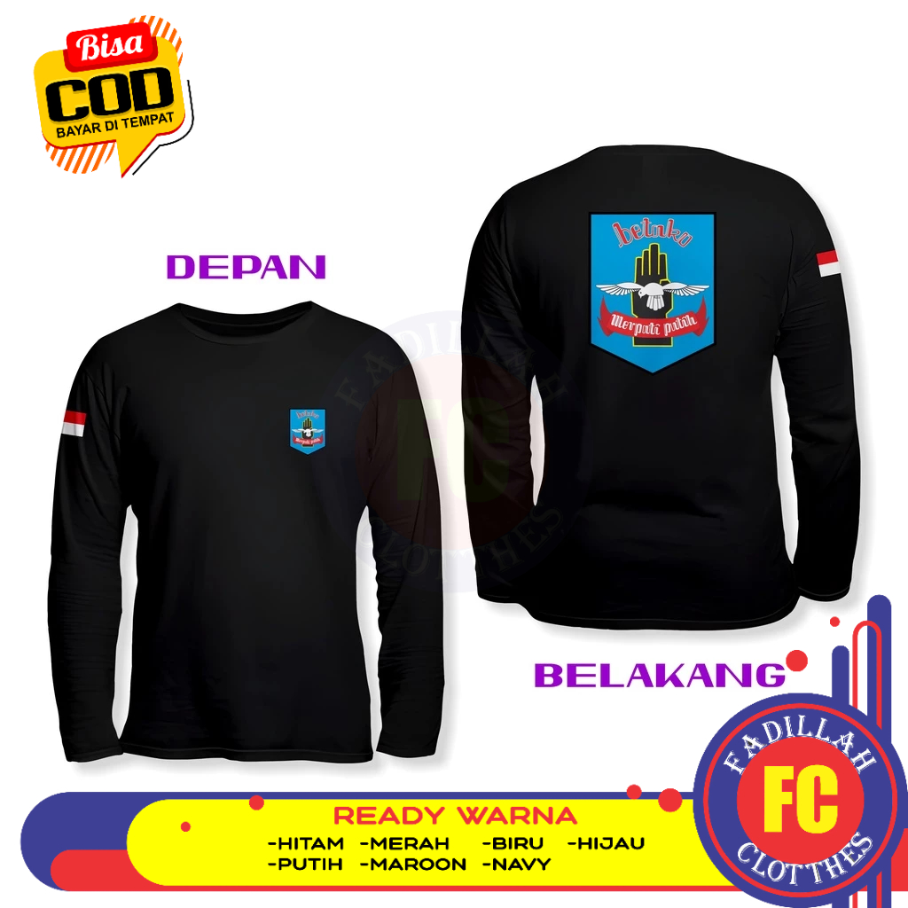 Baju Kaos Pencak Silat Merpati Putih Terbaru DB Lengan Panjang Kaos Distro