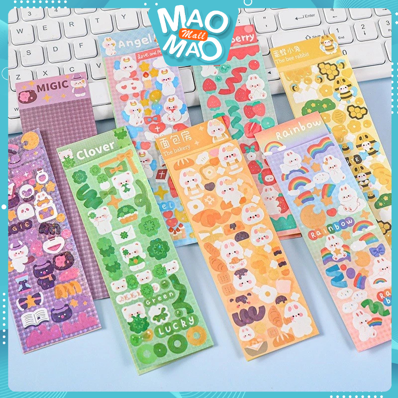 

MAOMAO STICKER WATERPROOF KARTUN BEAR RABBIT HOLOGRAM STIKER MOTIF KARTUN BERUANG DAN KELINCI KOREA LUCU ANTI AIR DEKORASI HANDBOOK SCRAPBOOK DIY STICKER BOTOL MINUM TUMBLR VIRAL LUCU MURAH CANTIK