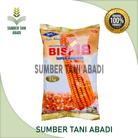 Jagung Super Hibrida - BISI 18 - isi 1KG - PT. BISI International Tbk - Cap Kapal Terbang - Produk o