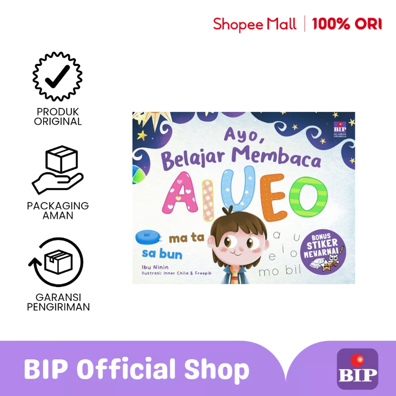 BIP - Buku Ayo, Belajar Membaca Aiueo