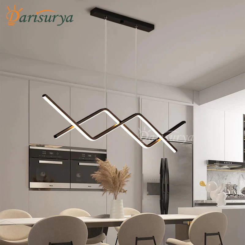 Lampu Gantung Minimalis Lampu Mini Bar Lampu Hias Gantung Cafe Nordic LED 3 Warna 90cm Modern