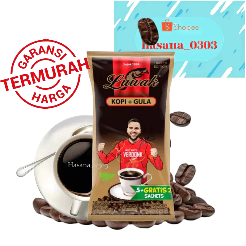 

Luwak Kopi + Gula kemasan BAG [ 7 Sachet ]
