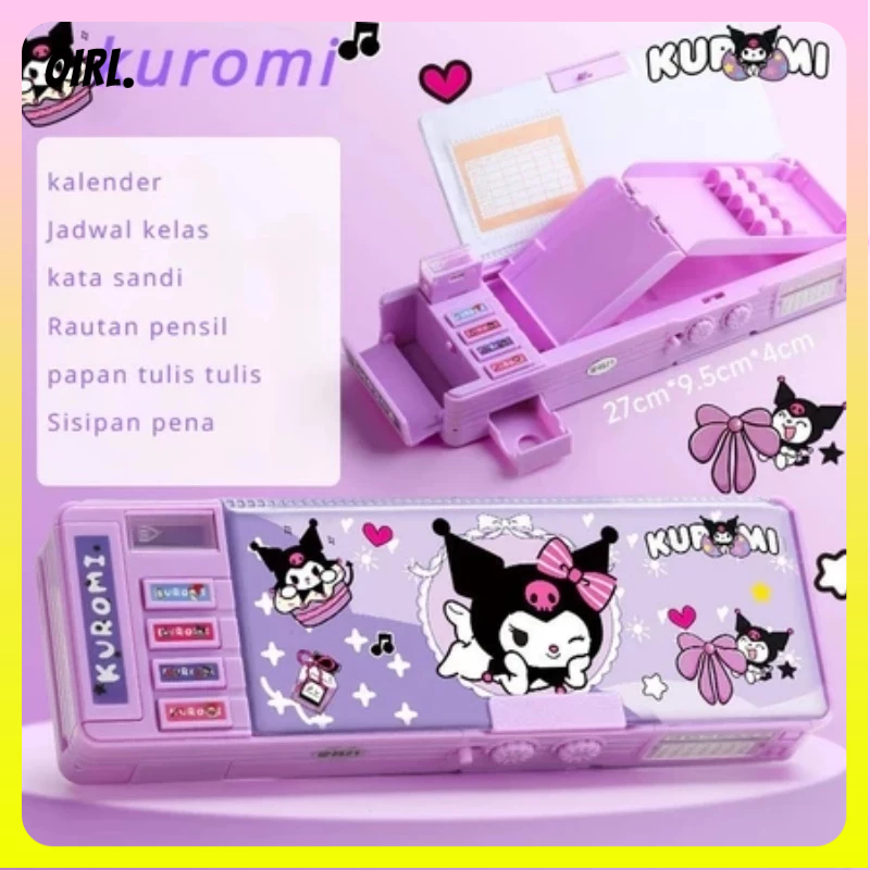 

Tempat pensil besar Coulomi password, kotak alat tulis multifungsi, tempat pensil otomatis