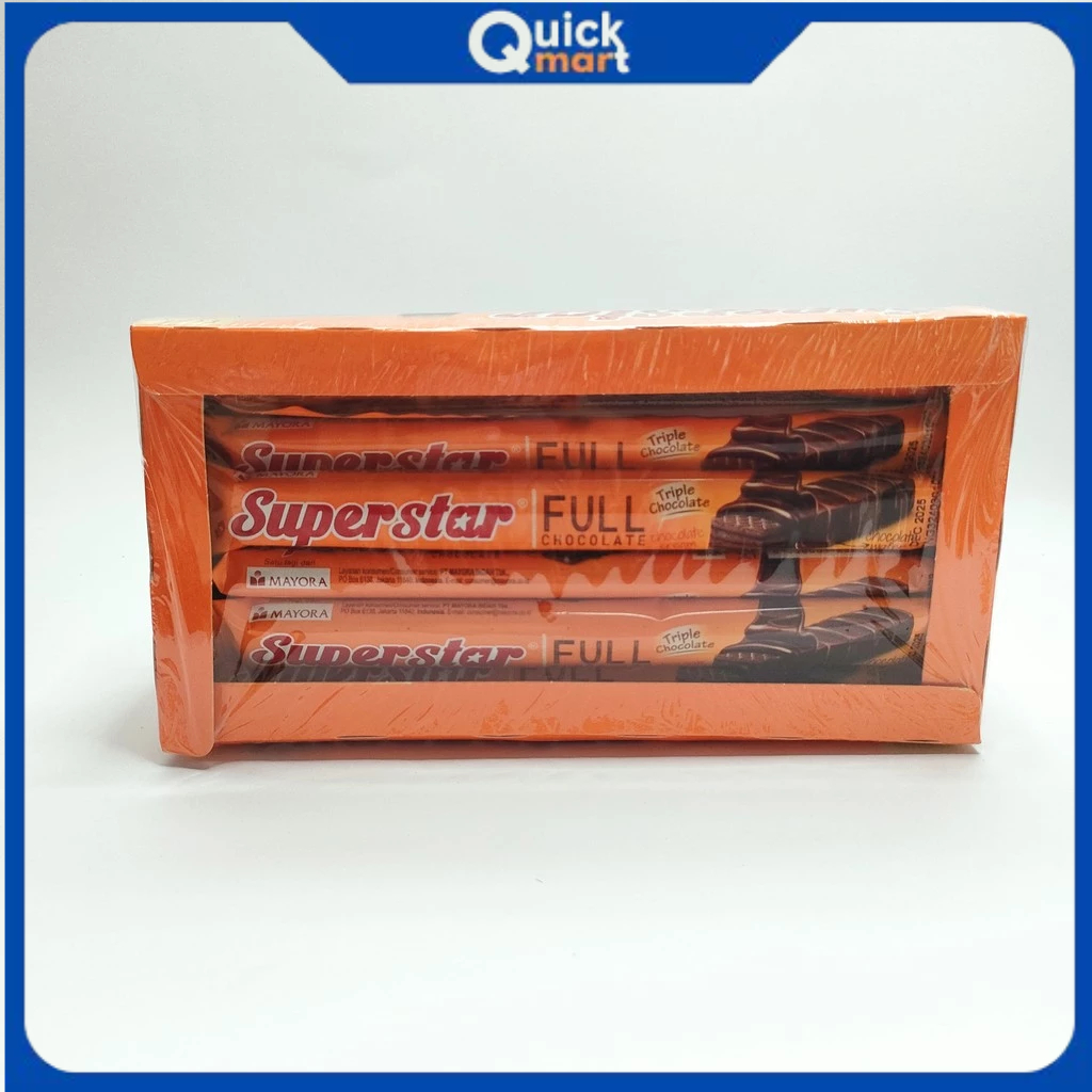 

Superstar Wafer Full Chocolate 1 Box Isi 20 Pcs 250g