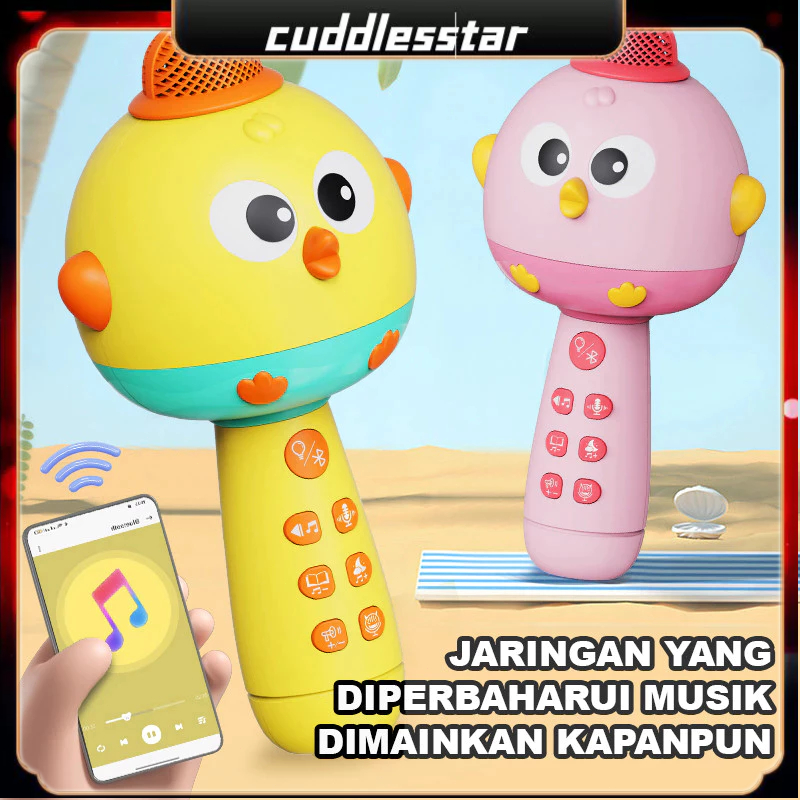 [COD]Mikrofon Anak Bluetooth/Multifungsi Mainan Mikrofon Kartun Nyanyi Anak Perempuan Pembicara