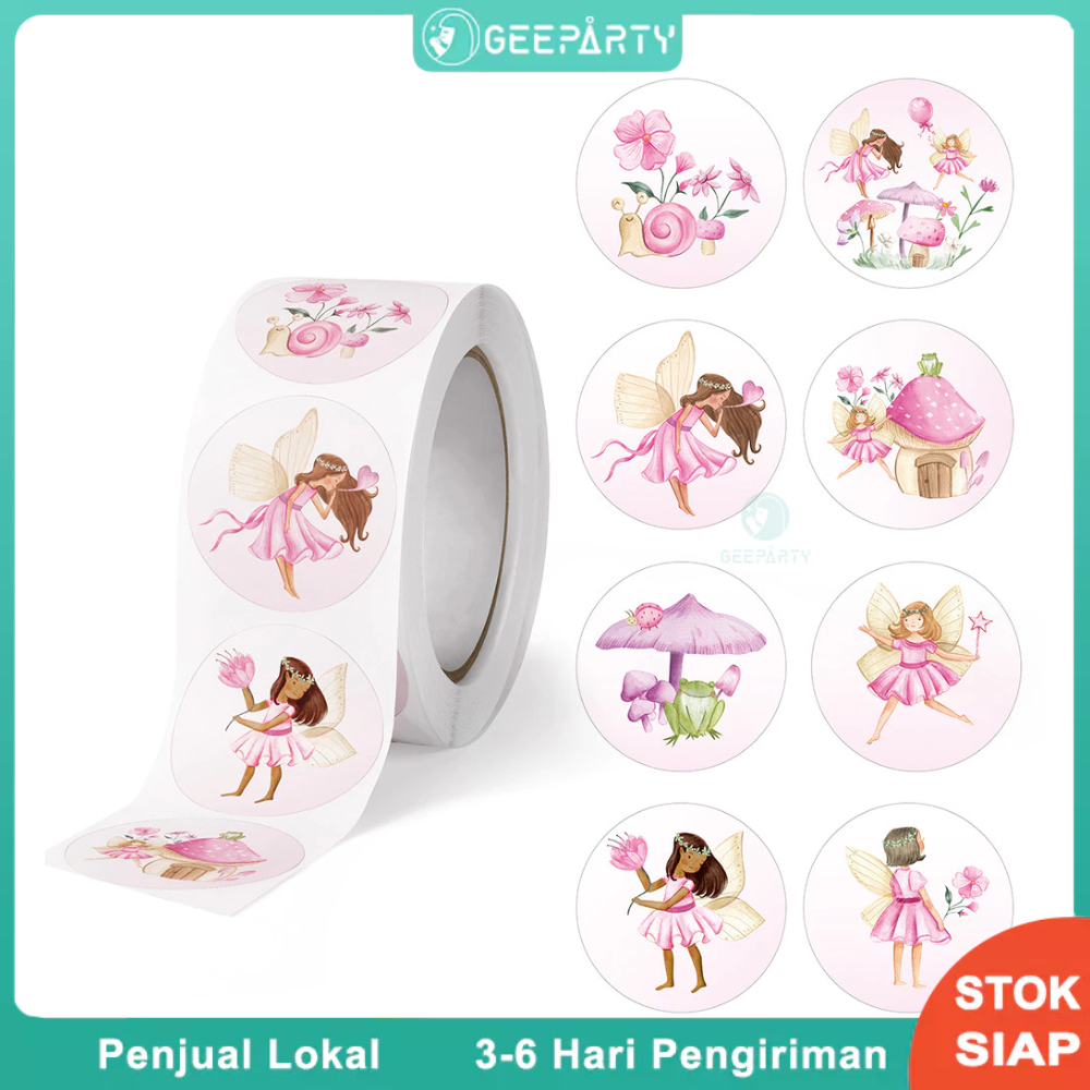 

500 Pcs 8 Gaya Stiker Inspirasional Tema Peri Merah Muda Untuk Hadiah Dekorasi Pernikahan Pesta Ulang Tahun