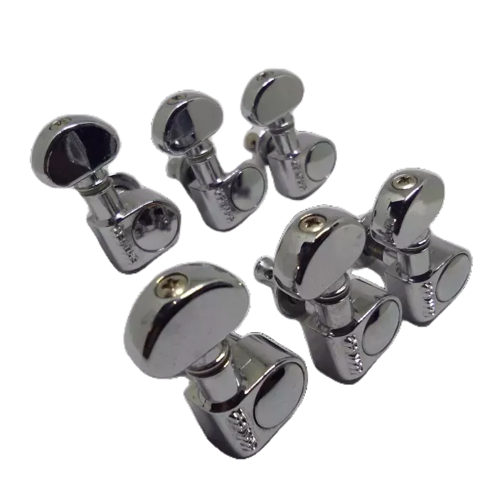 Guitar Dryer Grover Mini 6 in line Sejajar Set Chrome