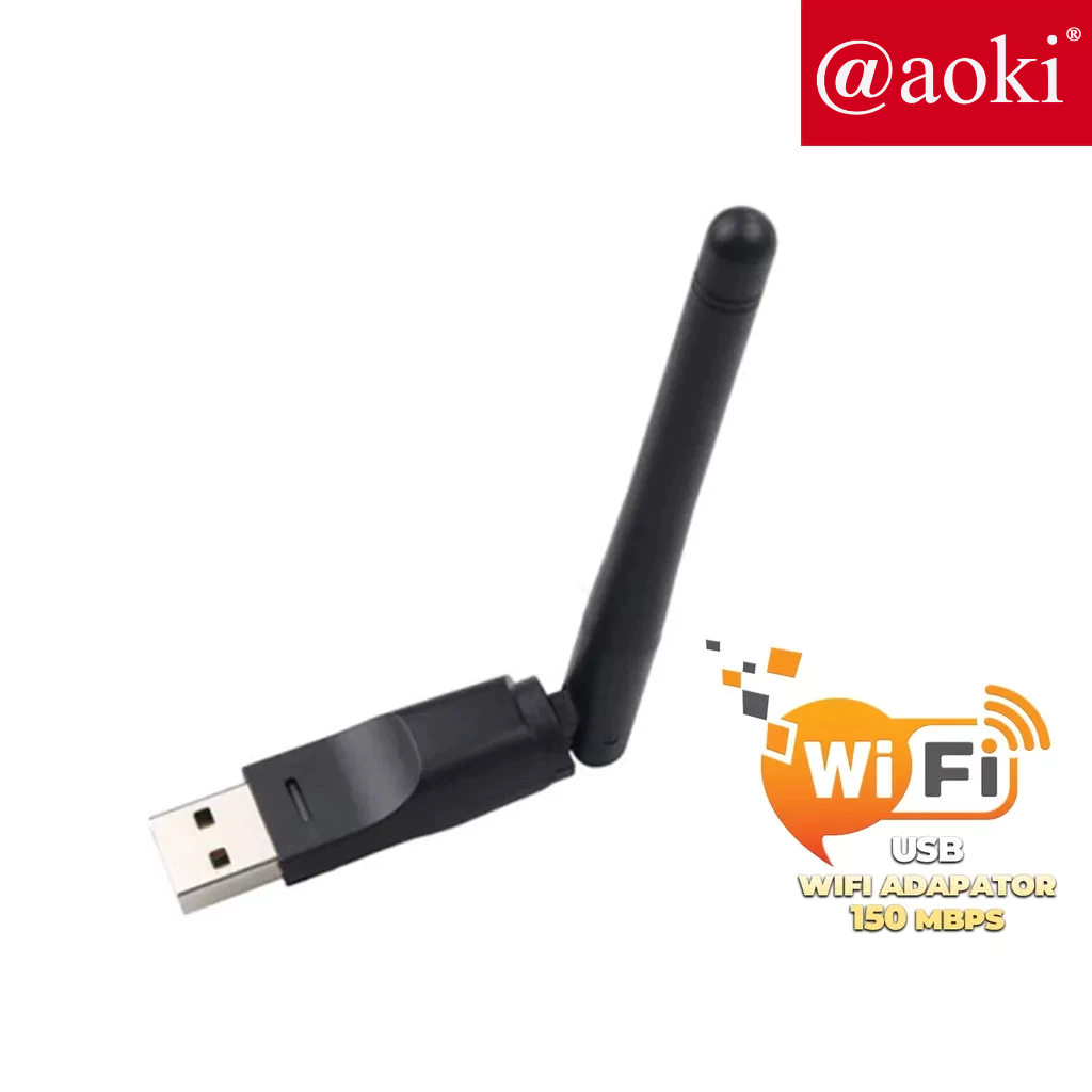 AOKI USB Wifi Set Top Box MT7601 Dongle STB Adapter Antena Wifi PC Laptop