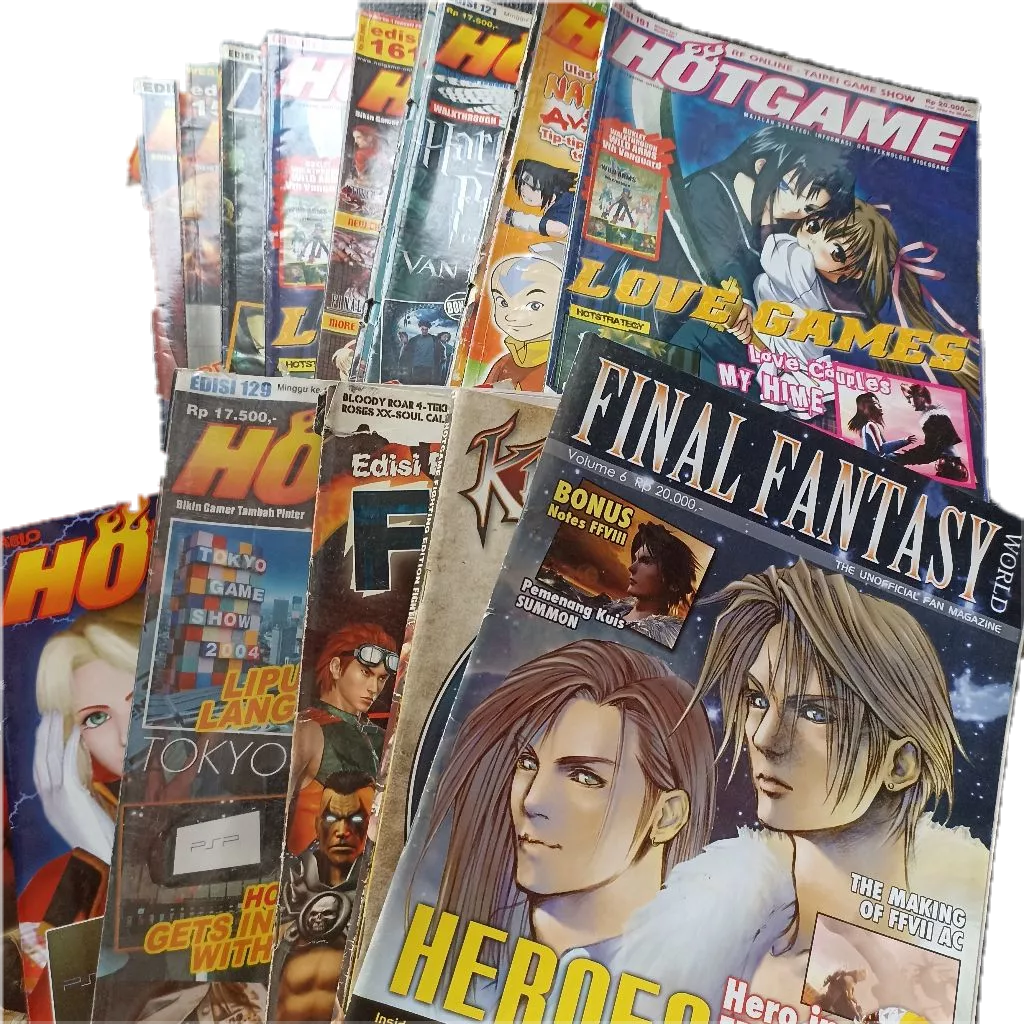 Majalah Strategi Informasi Dan Teknologi Video Game HOT GAME edisi 100 an dan 300 an