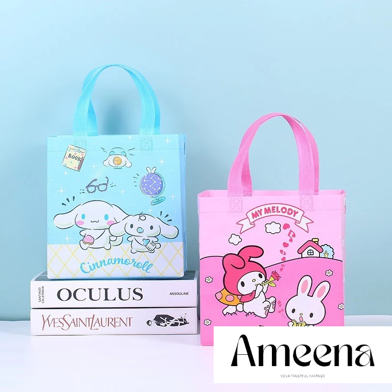 

[Satuan] Tas Non Woven motif Sanrio Kuromi Cinnamoroll/ Tas Anti air goodiebag tas ultah anak sekolah