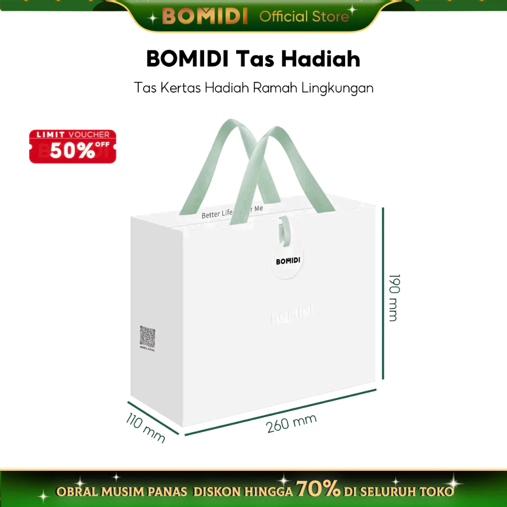 

BOMIDI MASSAGE GIFT BAG 335*130*260MM SUITABLE FOR BOMDI MP1/MP2/M1/MG2/HD02/HD04