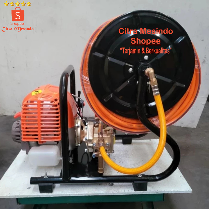 Mesin Semprot Jinjing P898 4Tak Yamamoto Lengkap Gulungan Dan Panjang Selang 100 Meter Power Sprayer