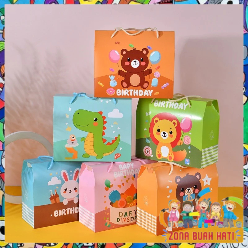 

ZBH Paperbag Ulang Tahun Goodie Bag Karakter Tas Hadiah Ulang Tahun Anak Gift Box Ultah Souvenir Kotak Hadiah Kado anak