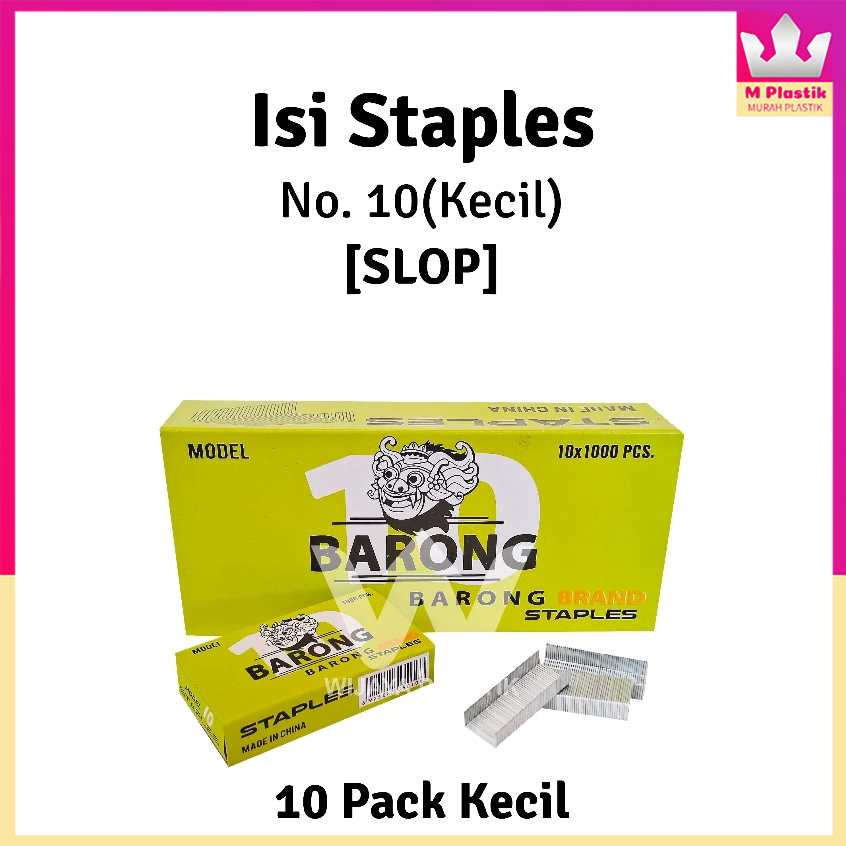 

[SLOP] Isi Staples Kecil No.10 - 1M --- 10 Pack 10.000pcs @SLOP | no 10 isi stapler ekonomis murah slop