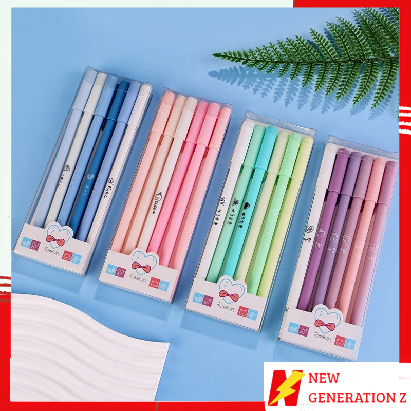 

NGZ 1 Set 6Pcs Pena Gel 0.5mm Warna Pastel Pen Gel Aesthetic Pulpen Gel 6 IN 1 Warna Gradasi Pena Gel Set Morandi Color Bolpoint Tinta Gel Cair 6 Pcs Journaling Pen Alat Tulis Kantor Sekolah Lucu