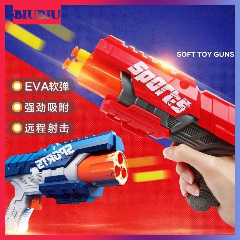【READY】Soft Bullet Pistol Mainan Anak Mainan Nerf Mainan Airsoft Mainan Tembakan Sniper Mainan Temba