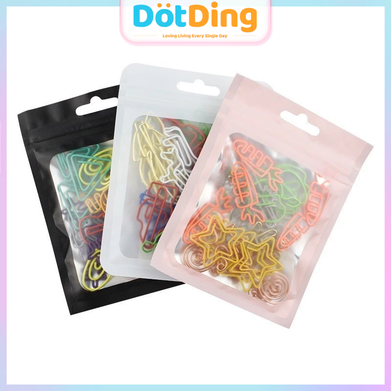 

[DOTDING] Klip Kertas Lucu 30 Buah Warna Pastel - Metal Clip Modern untuk Organizer Kantor/Sekolah A555