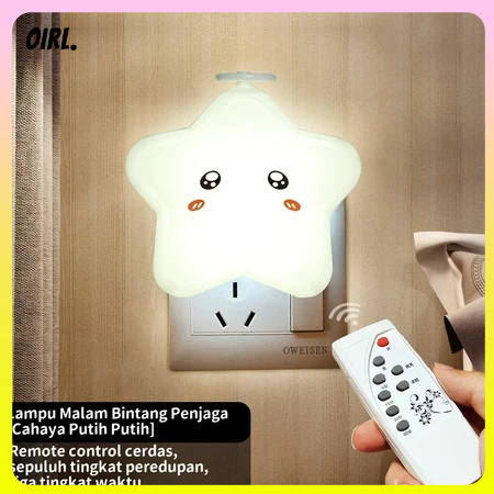 Terbaru Lampu Tidur Kecil Dengan Remote Control Bintang Lima, Lampu Tidur Kartun, Lampu Samping