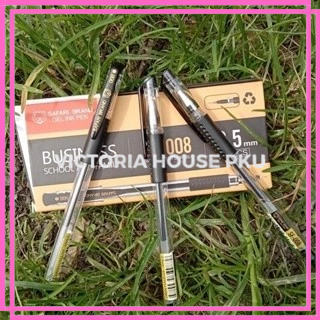 

VHP - 1 Pcs Pulpen Gel Safari 0.5 mm Tinta Hitam / Ballpoint / bolpen / pulpen gel SAFARI SF-008 Black / Pena