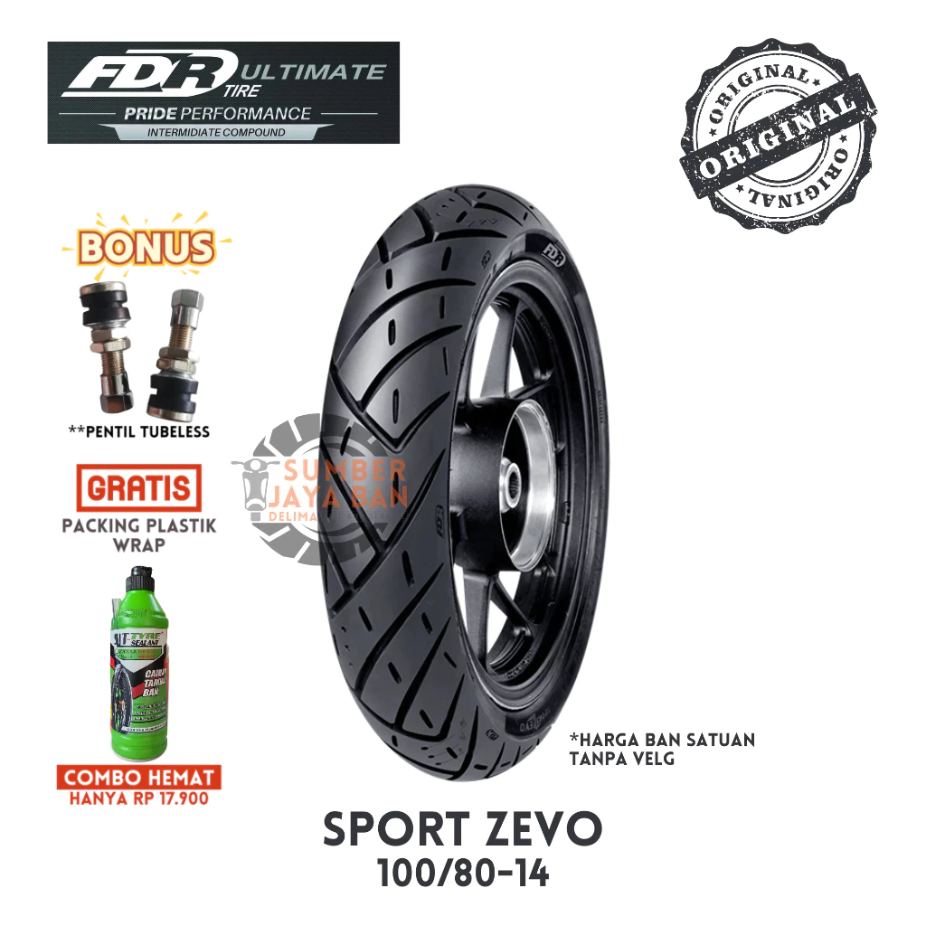 FDR Ultimate Sport Zevo 100/80-14 Ring 14 100/80 Tubeles Tubbles