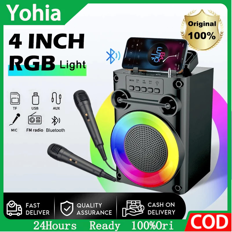 PRO BASS Speaker Bluetooth Karaoke Protable Super Bass with MIC Polytron Besar Original Mini Wireles