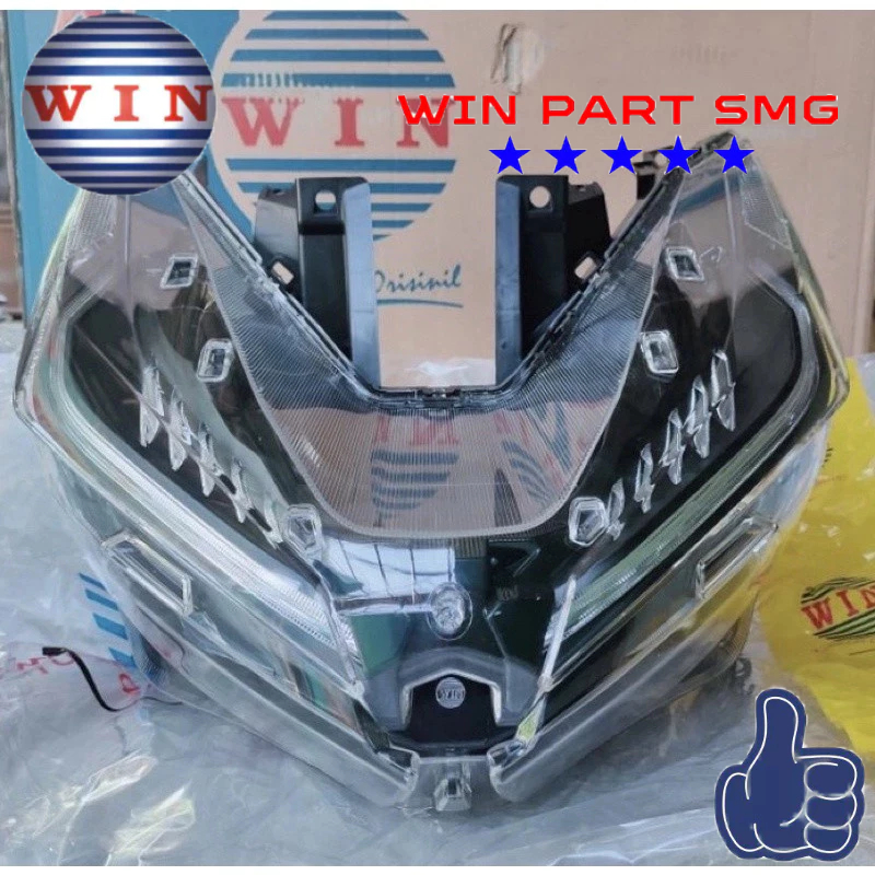 Lampu Depan + Alis Head lamp Honda Vario 125 150 LED 2018 2019 2020 2021 Original WIN / Reflektor He