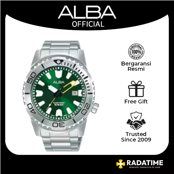 [100% Original-Promo] Alba Pria 31 mm AG8M05 X1 Jam Tangan Hadiah Kado Kantor Bisnis Ultah