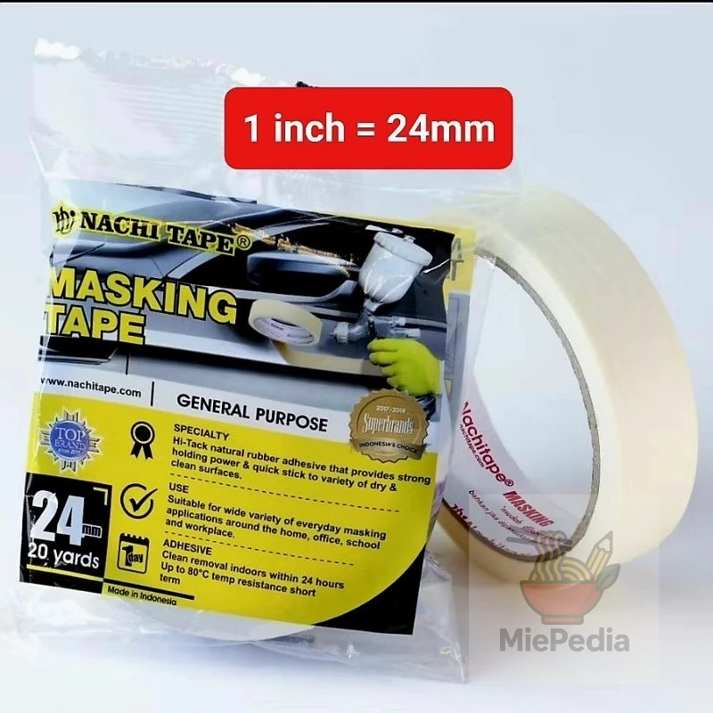 

Masking Tape/Isolasi lakban kertas NACHI 24mm x 20yard