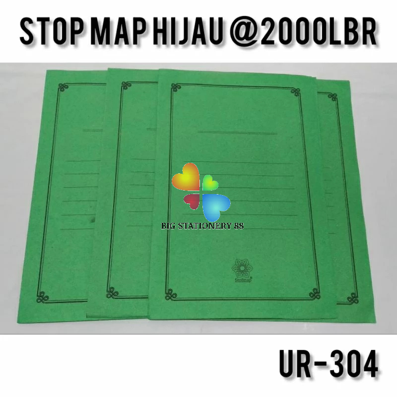 

STOPMAP KERTAS F4 LAMINATING HVO TEBAL / MAP KERTAS WARNA HIJAU