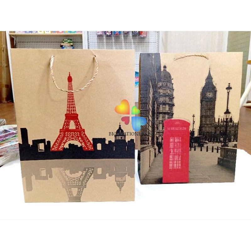 

(12PCS) PAPER BAG KERTAS MOTIF PARIS /TAS KADO /TAS SOUVENIR