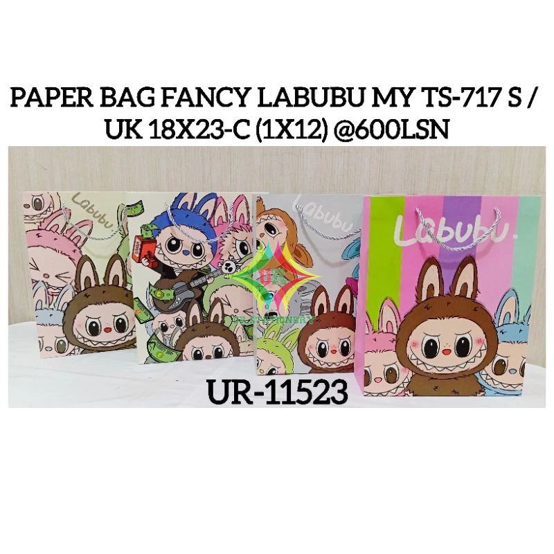 

PAPER BAG KADO SOUVENIR LABUBU TAS KADO MOTIF LABUBU SIMPLE GOODIE BAG