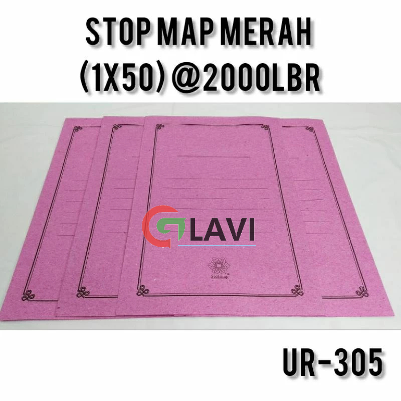 STOPMAP / STOFMAP / MAP KERTAS WARNA MERAH