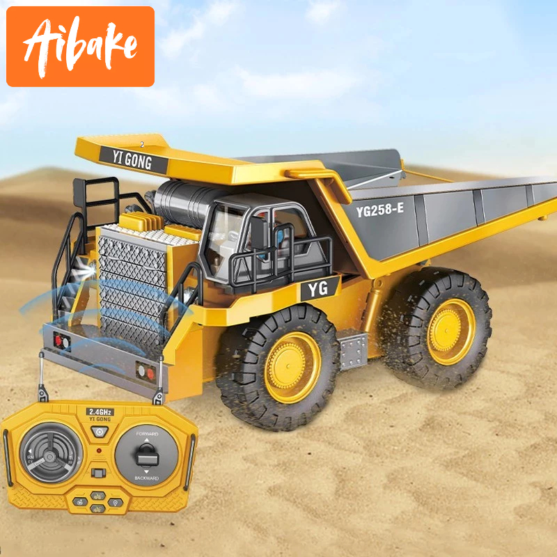 Mainan Dump Truck Remote Control Mainan Dump Truck Fuso Rc Dump Truck Bahan Alloy 9 Channel 2,4Ghz