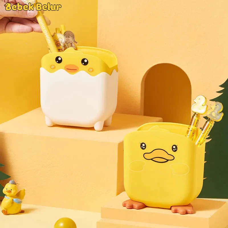 TEMPAT SENDOK GARPU SUMPIT KARAKTER BEBEK / WADAH PERALATAN MAKAN DAPUR ORGANIZER / DAPUR ORGANIZER 