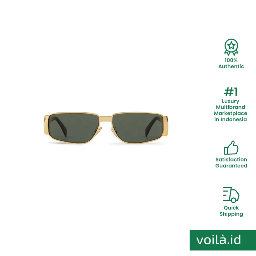 Triomphe Metal 06 Sunglasses Gold Green