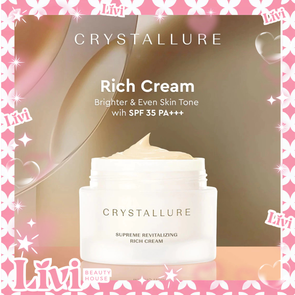 LIVI - Crystallure Supreme Revitalizing Rich Cream SPF 35 PA+++ 50g - Skincare Moisturizer Pelembab 