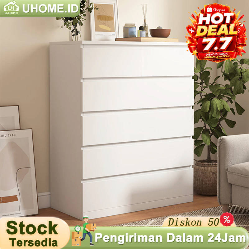Lemari Laci Kayu Laci Rak Serbaguna Lemari Laci Susun Lemari Baju Minimalis Drawer Pakaian Drawer La