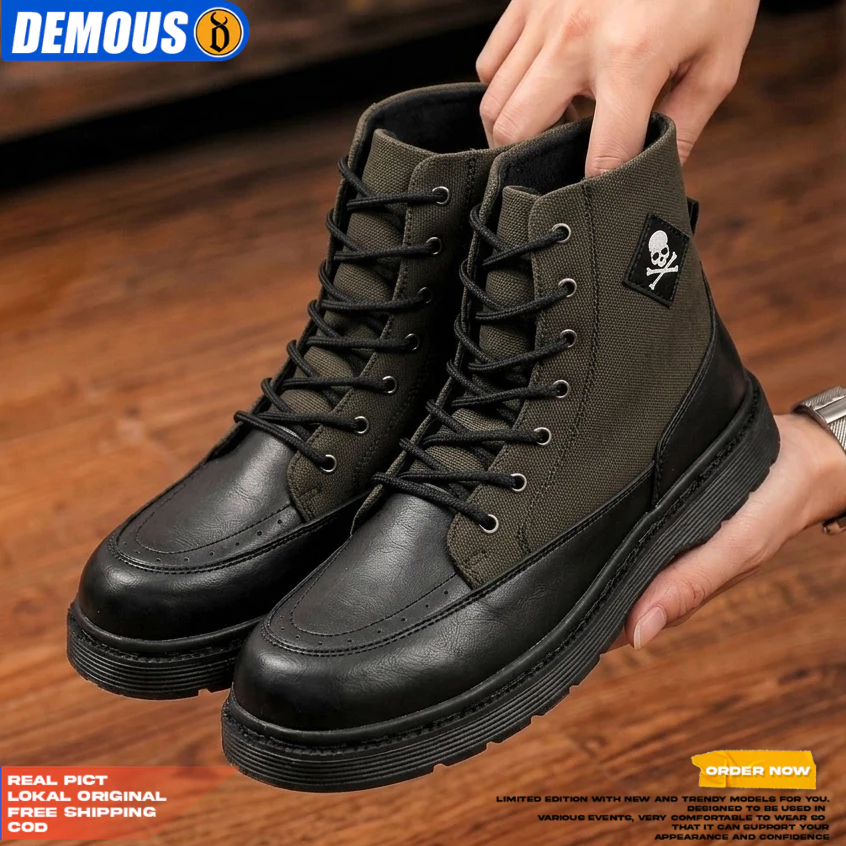 Sepatu Formal Boots Safety Docmart Pria