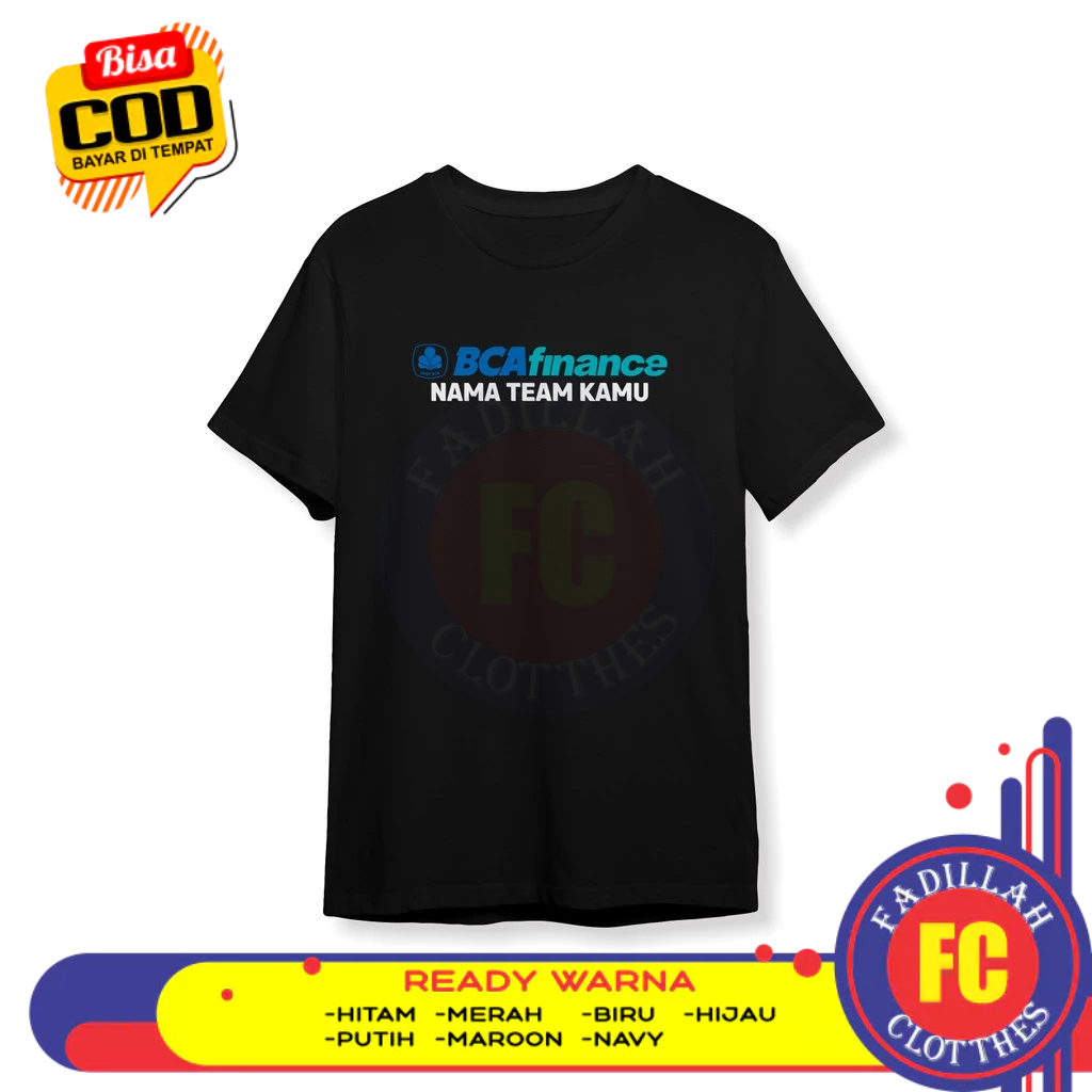 Baju Kaos BCA Finance Logo Gratis Nama Team Kamu Baju Perusahaan