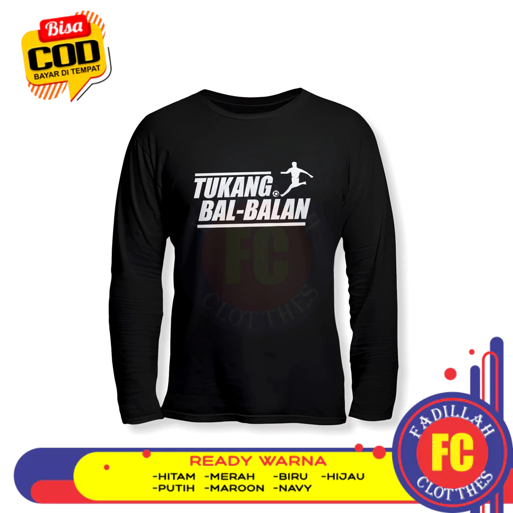 Baju Kaos Tukang Bal-Balan Lengan Panjang Kaos Distro