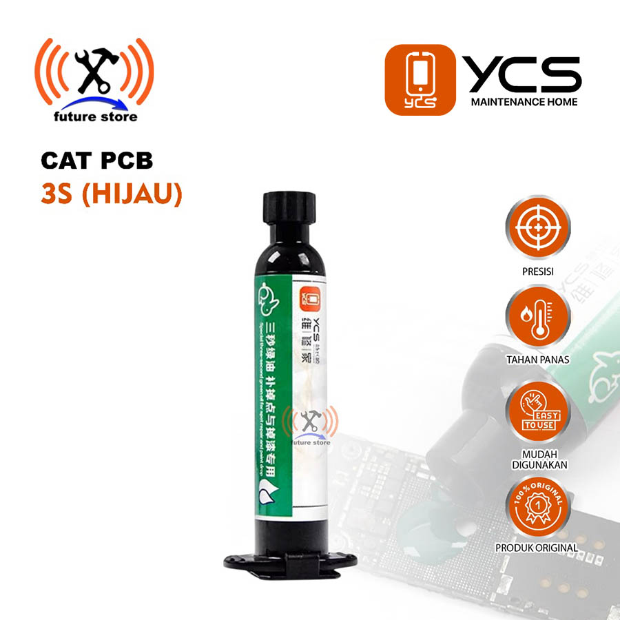 PCB REPAIR INK YCS 3S GREEN ORIGINAL - YCS 3S CAT PCB HIJAU UNTUK PERBAIKAN ORIGINAL - CAT PCB SERVI