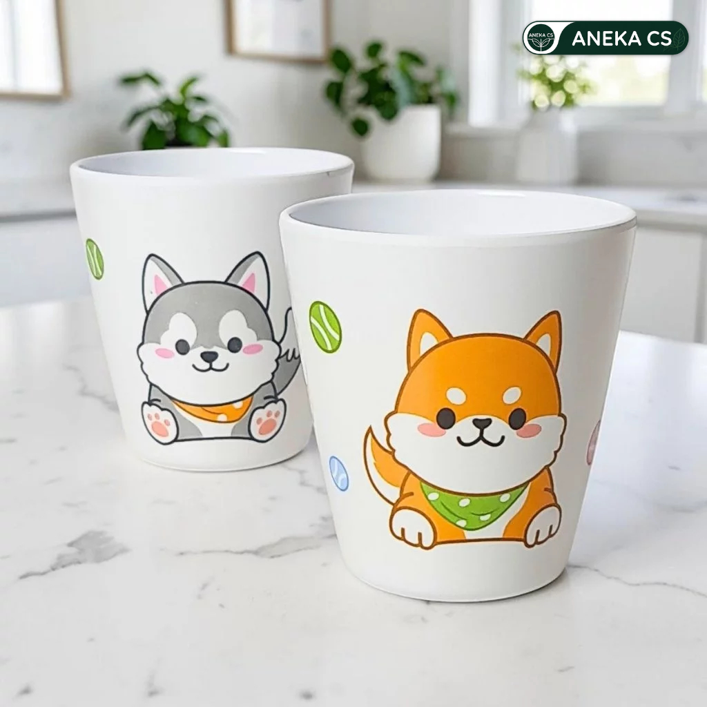 Gelas Anak Karakter Lucu 340ml - Gelas Melamin - Gelas Minum Anak - B2103KB